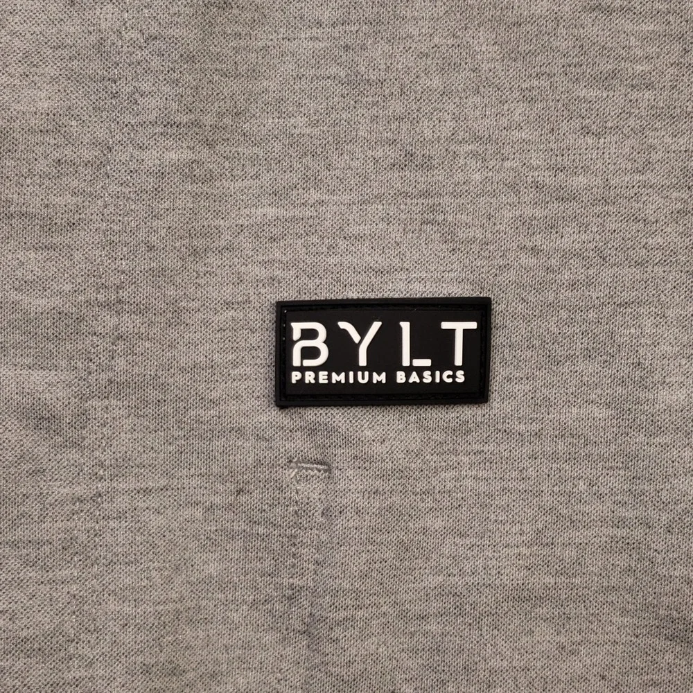 BYLT Elite Fairway Pullover Mens Large Gray Quarter Snap Stretch Golf Sweater